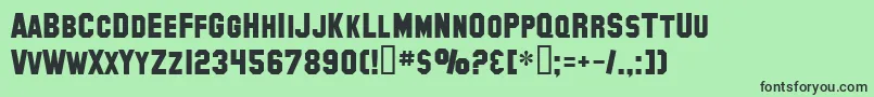 SfCollegiateSolid Font – Black Fonts on Green Background