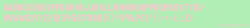 SfCollegiateSolid Font – Pink Fonts on Green Background