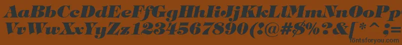 TiffanyHeavyItalicBt Font – Black Fonts on Brown Background