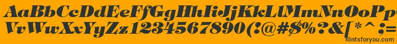 TiffanyHeavyItalicBt Font – Black Fonts on Orange Background