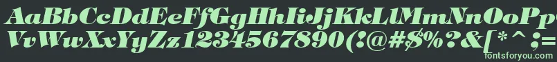 TiffanyHeavyItalicBt Font – Green Fonts on Black Background