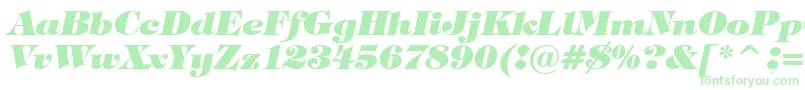 TiffanyHeavyItalicBt-fontti – vihreät fontit valkoisella taustalla