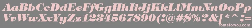 TiffanyHeavyItalicBt Font – Pink Fonts on Gray Background