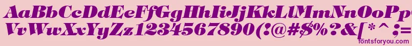 TiffanyHeavyItalicBt Font – Purple Fonts on Pink Background