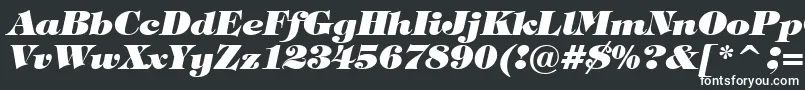 TiffanyHeavyItalicBt-fontti – valkoiset fontit