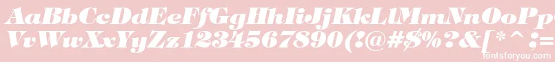 TiffanyHeavyItalicBt Font – White Fonts on Pink Background