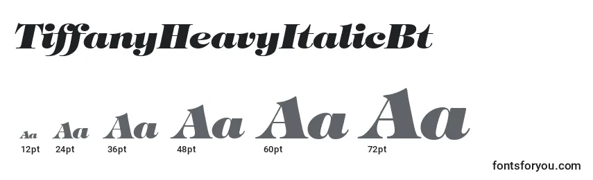 TiffanyHeavyItalicBt Font Sizes