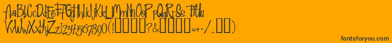 Fab50sNormal Font – Black Fonts on Orange Background