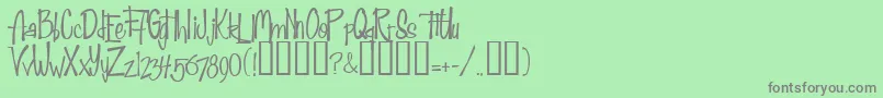 Fab50sNormal Font – Gray Fonts on Green Background