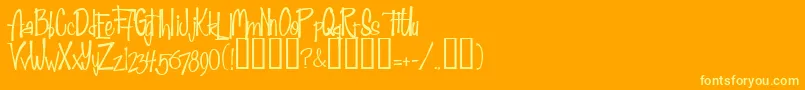 Fab50sNormal Font – Yellow Fonts on Orange Background