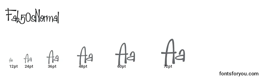 Tamanhos de fonte Fab50sNormal