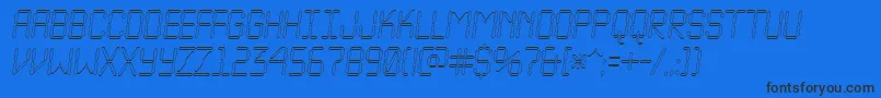 ALcdnovaotlobl Font – Black Fonts on Blue Background