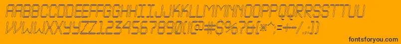 ALcdnovaotlobl Font – Black Fonts on Orange Background