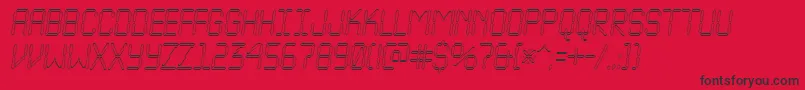 ALcdnovaotlobl Font – Black Fonts on Red Background