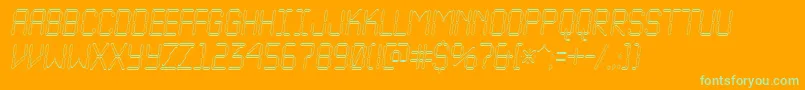 ALcdnovaotlobl Font – Green Fonts on Orange Background