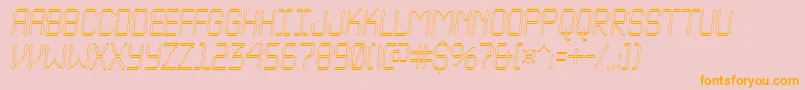 ALcdnovaotlobl Font – Orange Fonts on Pink Background