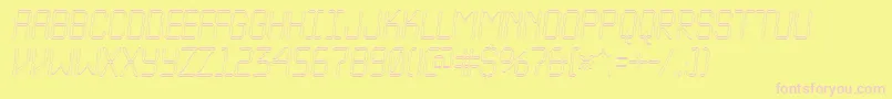 ALcdnovaotlobl Font – Pink Fonts on Yellow Background