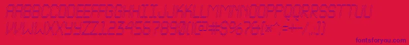 ALcdnovaotlobl Font – Purple Fonts on Red Background