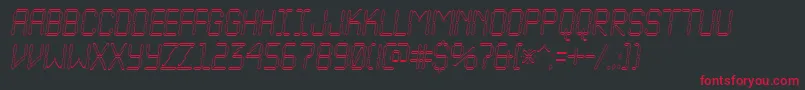 ALcdnovaotlobl Font – Red Fonts on Black Background