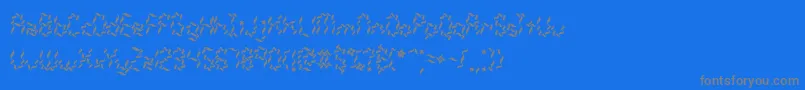 WeaverBrk-Schriftart – Graue Schriften auf blauem Hintergrund