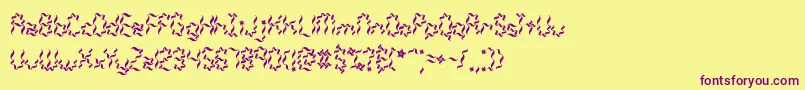 WeaverBrk Font – Purple Fonts on Yellow Background