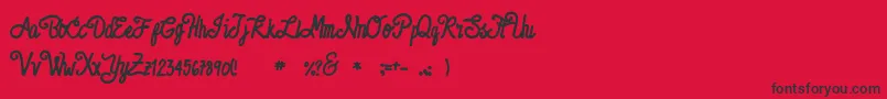 NobleNotes Font – Black Fonts on Red Background