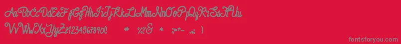 NobleNotes Font – Gray Fonts on Red Background
