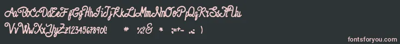 NobleNotes Font – Pink Fonts on Black Background