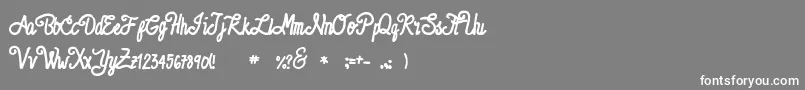 NobleNotes Font – White Fonts on Gray Background