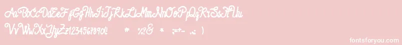 NobleNotes Font – White Fonts on Pink Background