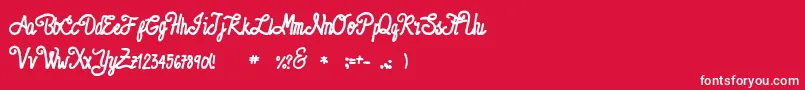 NobleNotes Font – White Fonts on Red Background