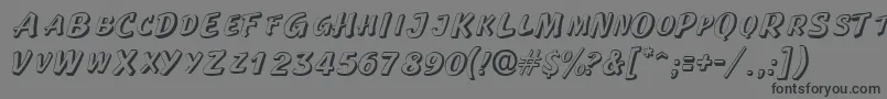 Шрифт LaplayaoutlinescapssskRegular – чёрные шрифты на сером фоне