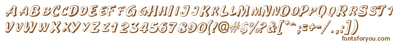 Шрифт LaplayaoutlinescapssskRegular – коричневые шрифты на белом фоне