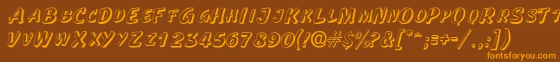 Подробнее о шрифте LaplayaoutlinescapssskRegular Шрифт LaplayaoutlinescapssskRegular – оранжевые шрифты на коричневом фоне