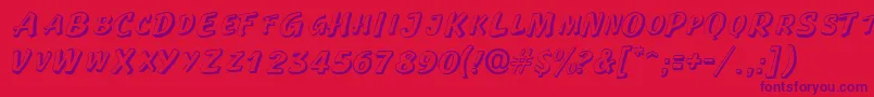 LaplayaoutlinescapssskRegular Font – Purple Fonts on Red Background