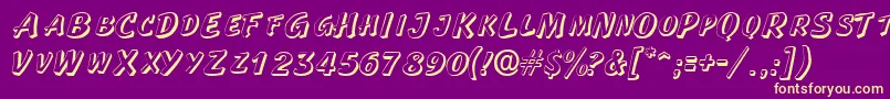 LaplayaoutlinescapssskRegular Font – Yellow Fonts on Purple Background