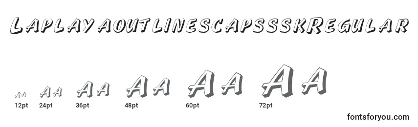 Размеры шрифта LaplayaoutlinescapssskRegular