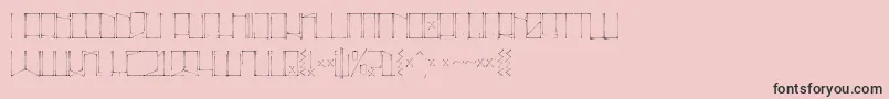 フォントSuecoslocos – ピンクの背景に黒い文字