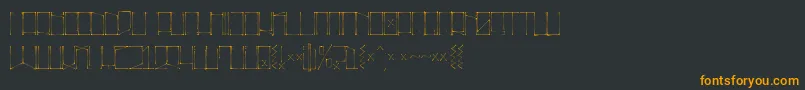 フォントSuecoslocos – 黒い背景にオレンジの文字