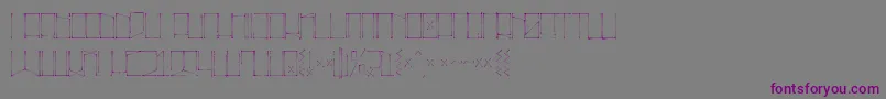 Suecoslocos-fontti – violetit fontit harmaalla taustalla