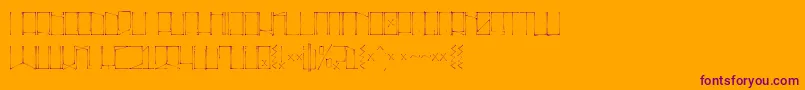 Шрифт Suecoslocos – фиолетовые шрифты на оранжевом фоне