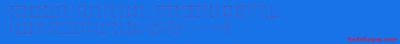 Suecoslocos-fontti – punaiset fontit sinisellä taustalla
