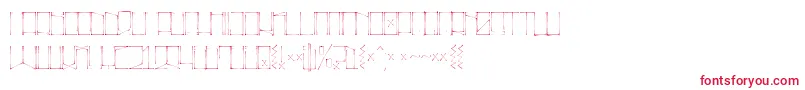 フォントSuecoslocos – 白い背景に赤い文字