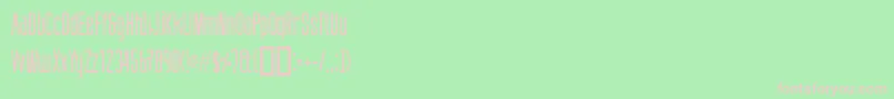 フォントDefattedMilkReg – 緑の背景にピンクのフォント