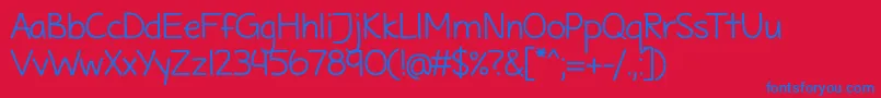 MaritimeTropicalNeue Font – Blue Fonts on Red Background