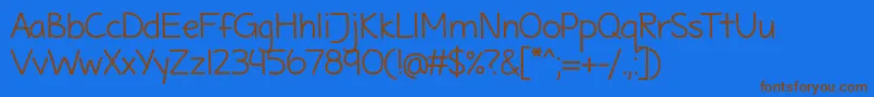 MaritimeTropicalNeue Font – Brown Fonts on Blue Background