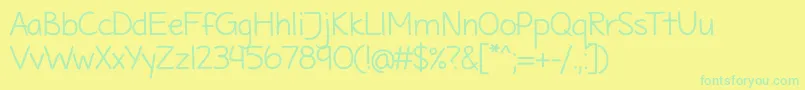 MaritimeTropicalNeue-Schriftart – Grüne Schriften auf gelbem Hintergrund