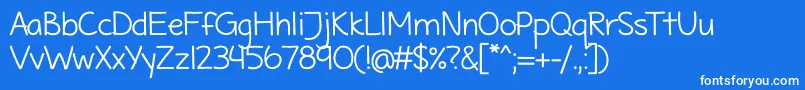 MaritimeTropicalNeue Font – White Fonts on Blue Background