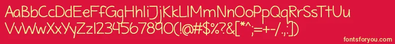 MaritimeTropicalNeue Font – Yellow Fonts on Red Background