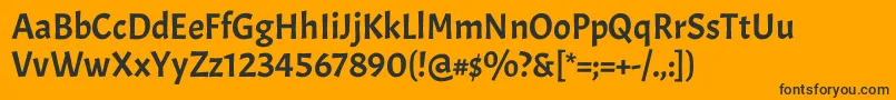AcmeRegular Font – Black Fonts on Orange Background